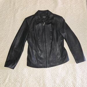 BGSD Women's Black Leather Jacket